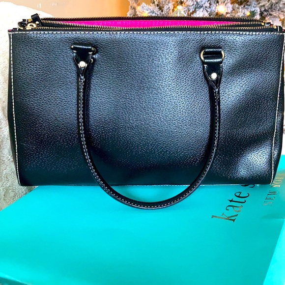 Kate Spade Purse Bag Black Leather ♠️ - Picture 6 of 8